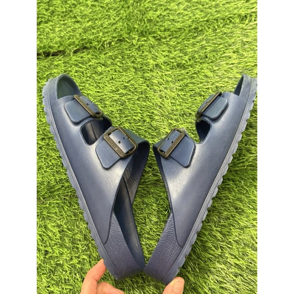 Birkenstock Arizona Essentials EVA Slides Strap Sandals Navy 41 Women's 10 Men 8